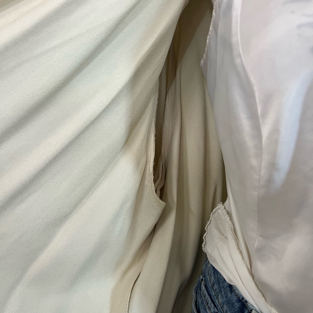 Vintage Dawn Joy Fashions Satin Trim Cover Up Blazer – Open Front – USA Made - Picture 4 of 13